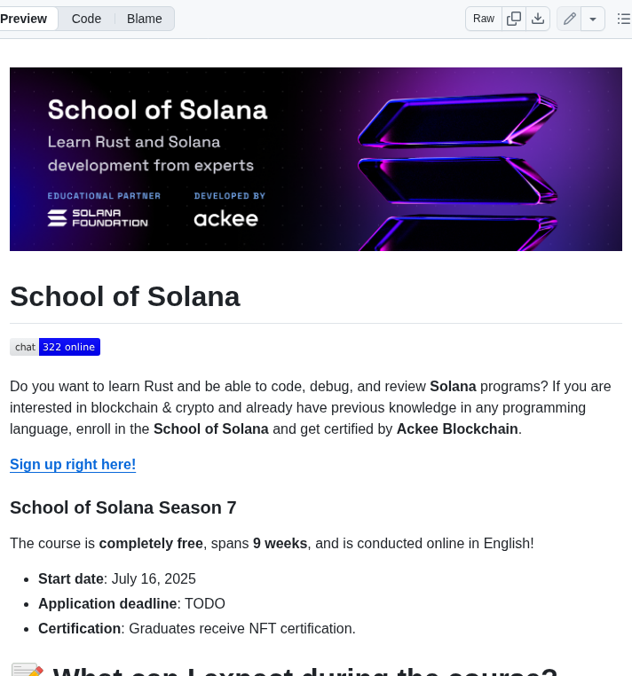 Ackee Blockchain School Of Solana screenshot