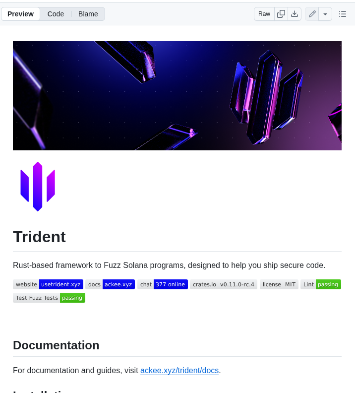 Ackee Blockchain Trident screenshot