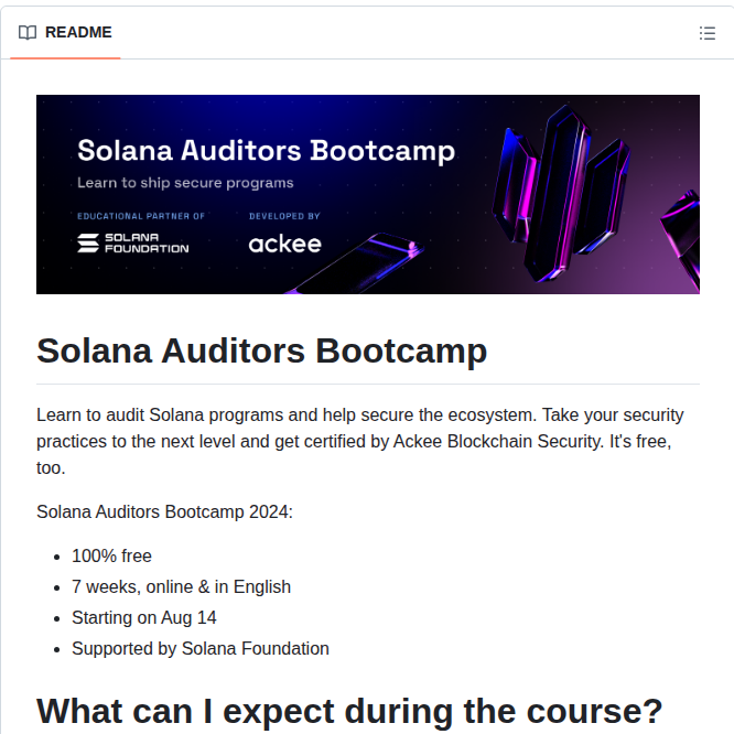 Ackee Blockchain Solana Auditors Bootcamp screenshot