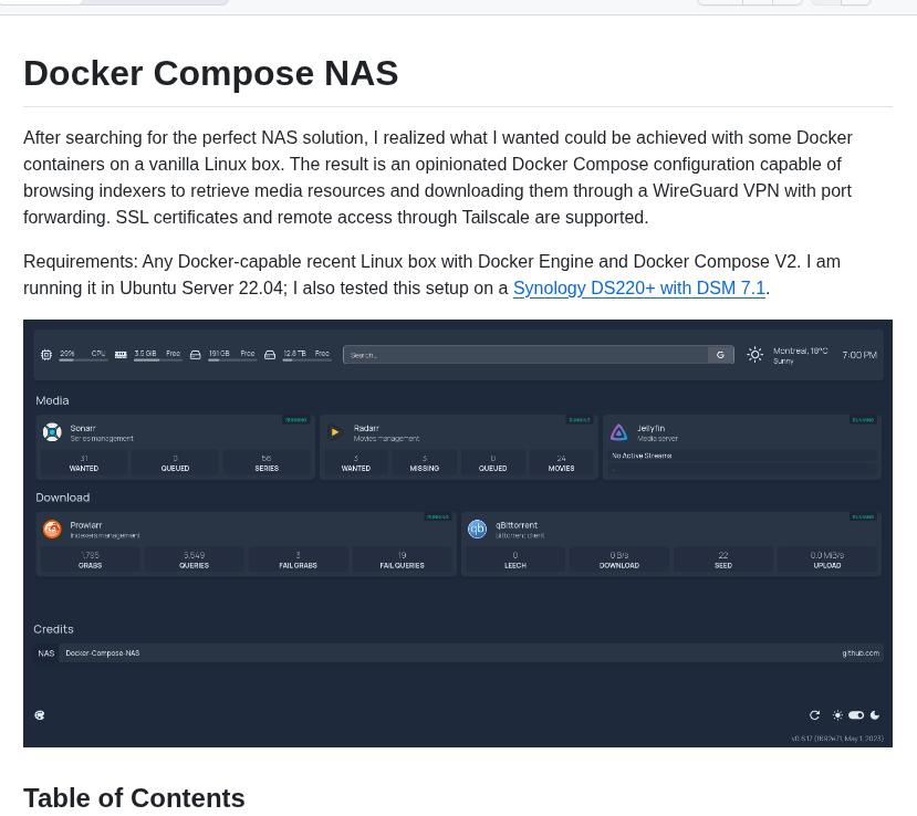 Adrienpoupa Docker Compose Nas screenshot