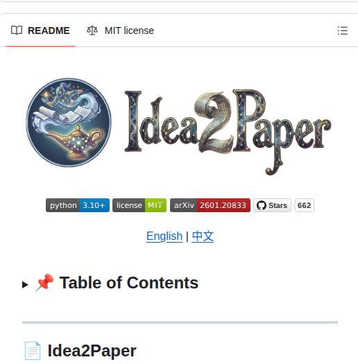 Agentalphaagi Idea2paper screenshot