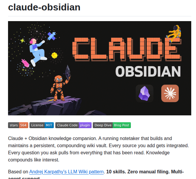 Agricidaniel Claude Obsidian screenshot