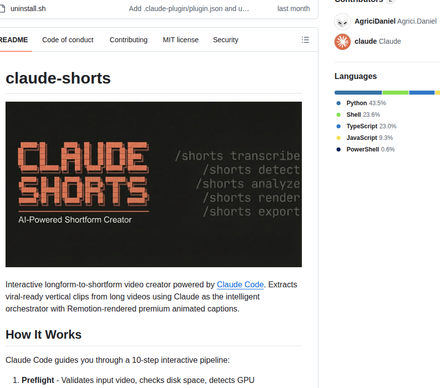 Agricidaniel Claude Shorts screenshot