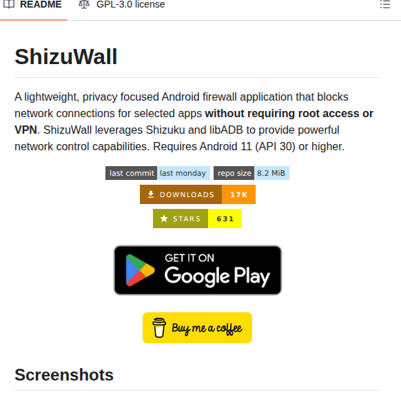 Ahmetcanarslan Shizuwall screenshot