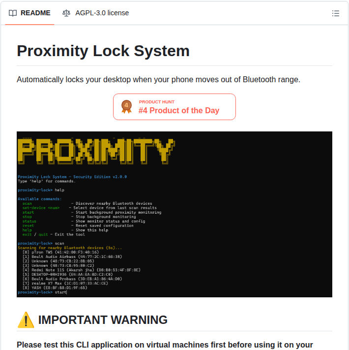 Akarshjha03 Proximitylocksystem screenshot