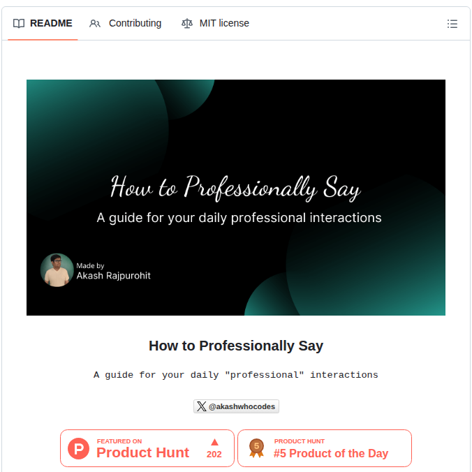 Akashrajpurohit Howtoprofessionallysay screenshot