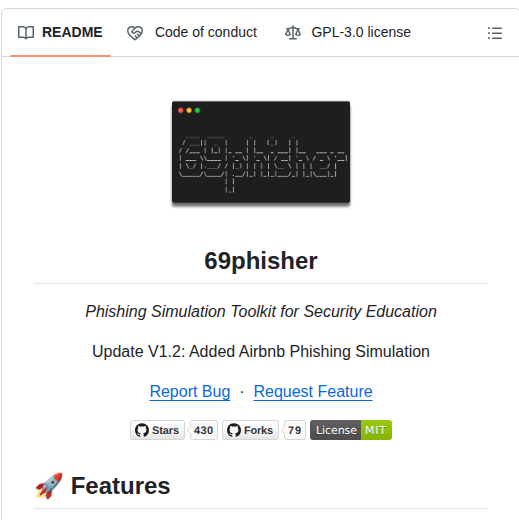 Akshay Arjun 69phisher screenshot