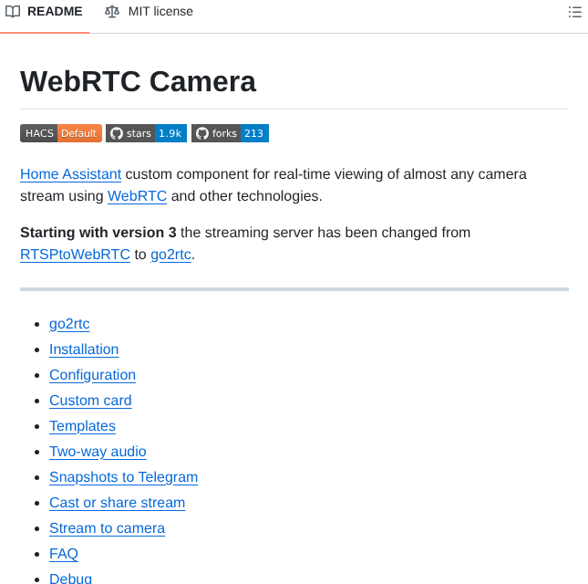 Alexxit Webrtc screenshot