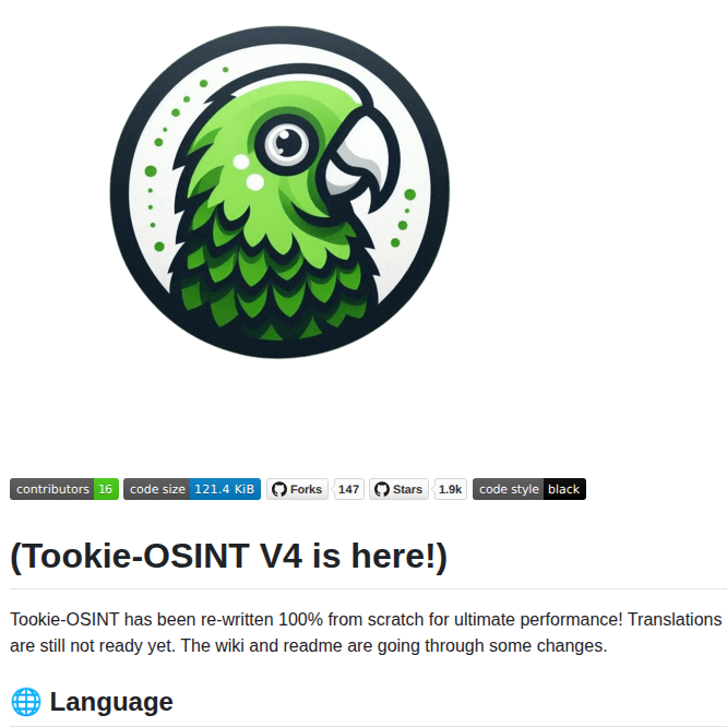 Alfredredbird Tookie Osint screenshot