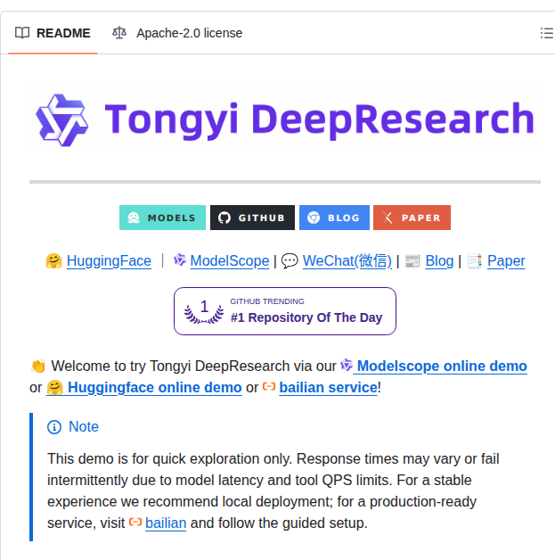 Alibaba Nlp Deepresearch screenshot
