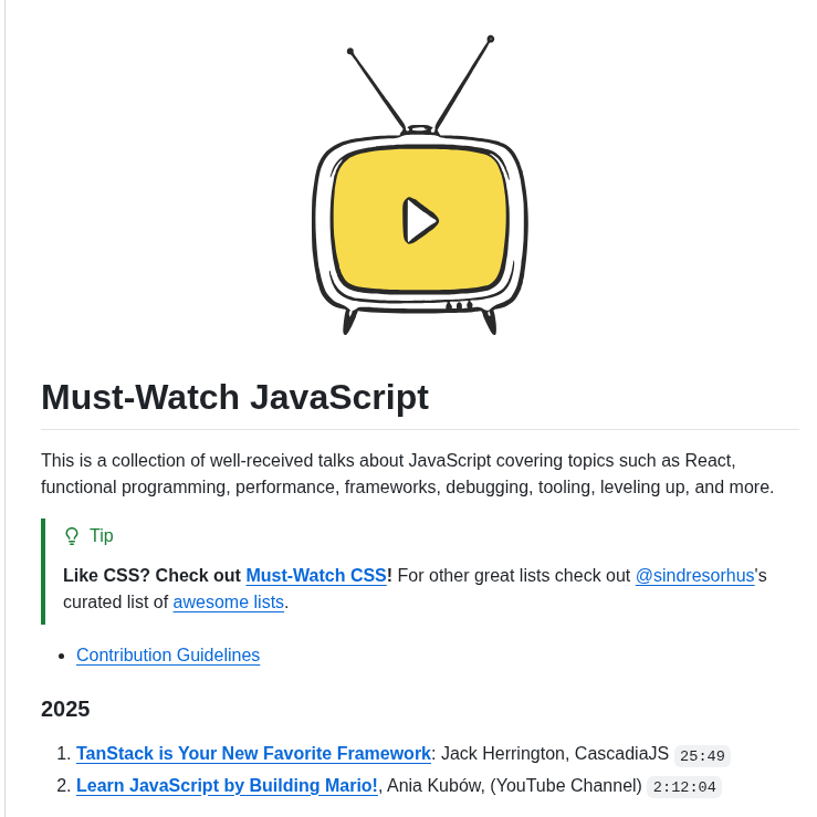 Allthingssmitty Must Watch Javascript screenshot
