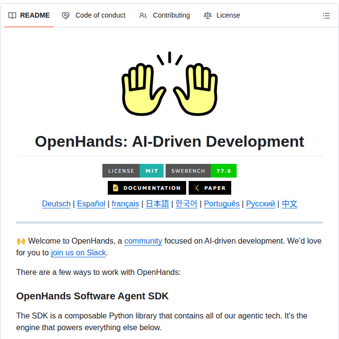 All Hands Ai Openhands screenshot