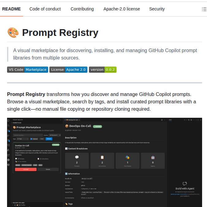 Amadeusitgroup Prompt Registry screenshot
