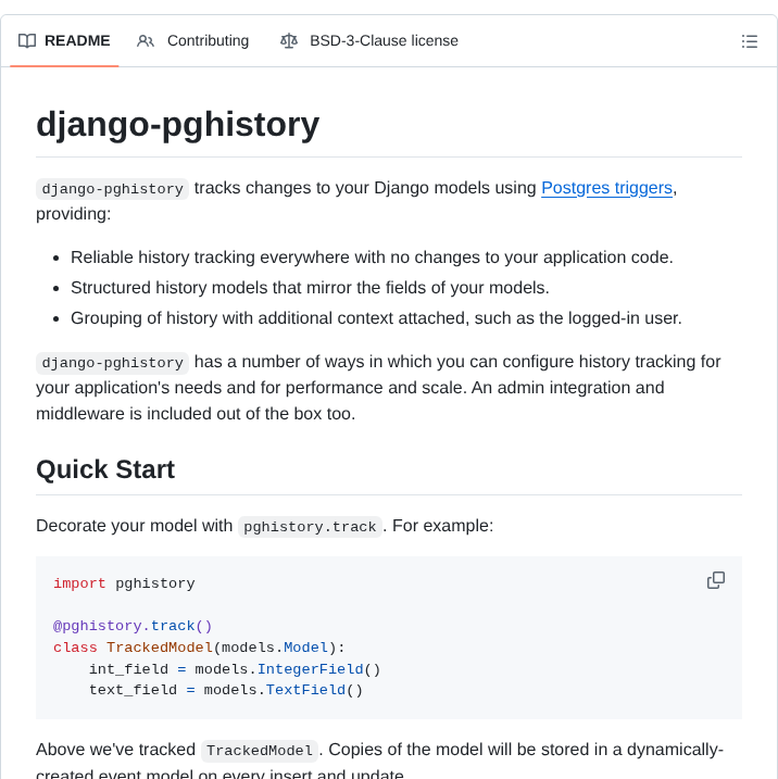 Ambitioneng Django Pghistory screenshot