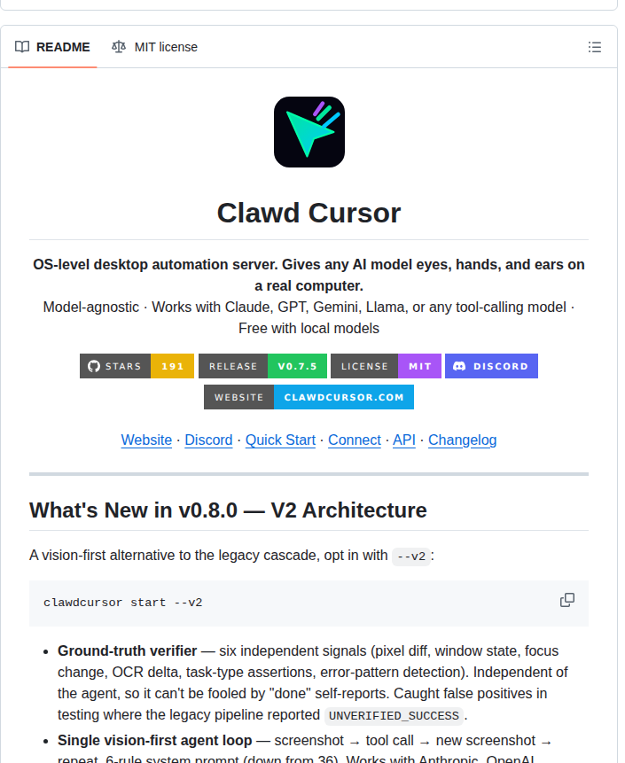 Amrdab Clawdcursor screenshot