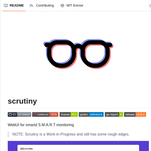 Analogj Scrutiny screenshot