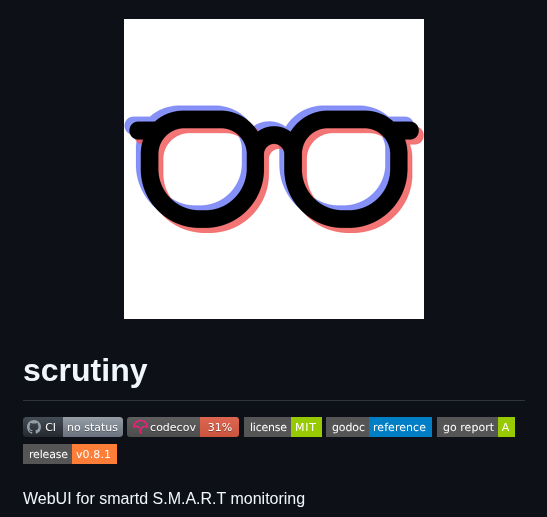 Analogj Scrutiny screenshot