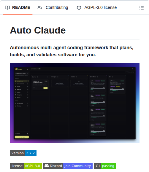Andymik90 Auto Claude screenshot