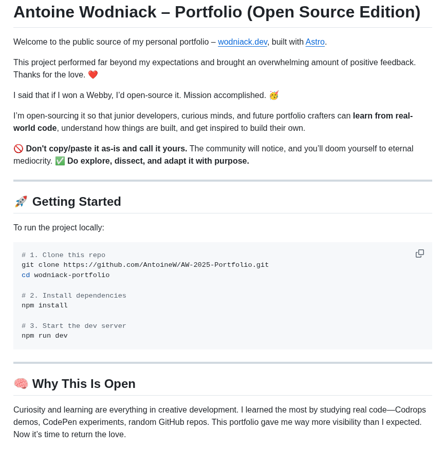 Antoinew Aw 2025 Portfolio screenshot