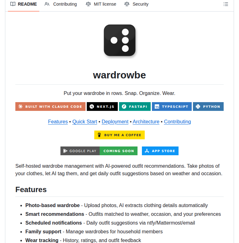 Anyesh Wardrowbe screenshot