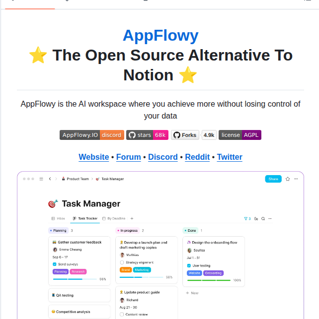 Appflowy Io Appflowy screenshot