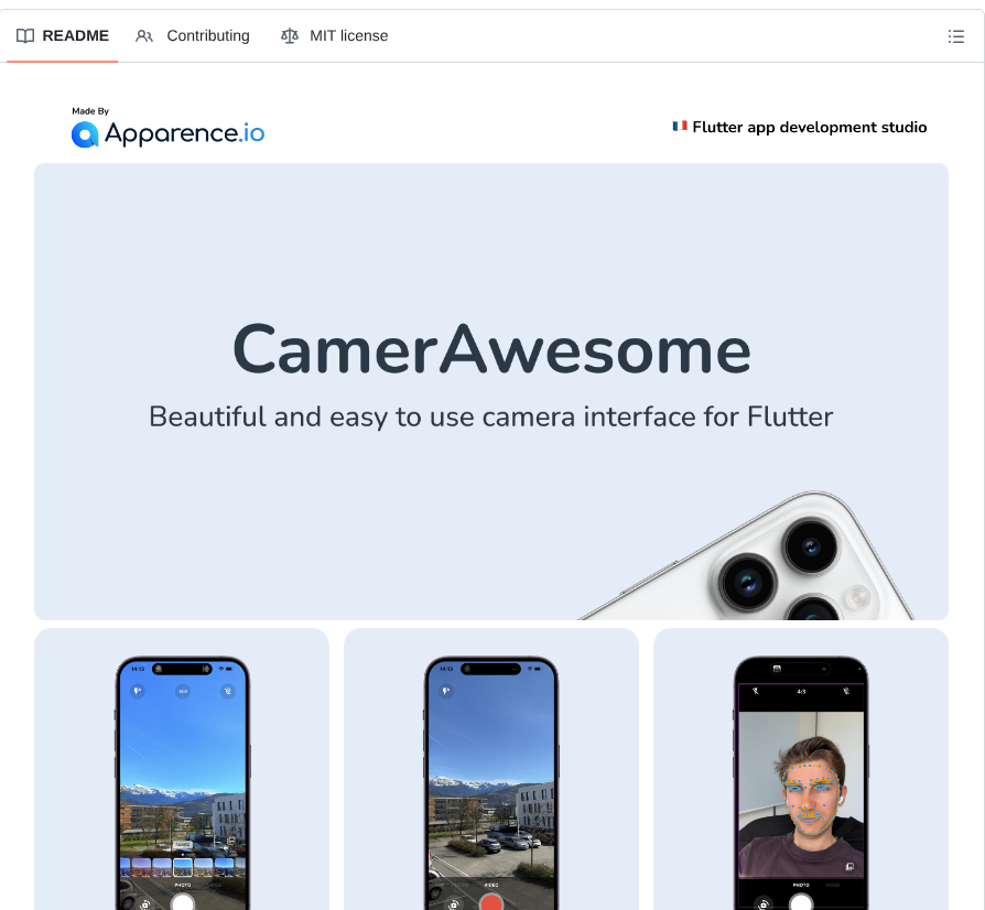 Apparence Io Camerawesome screenshot