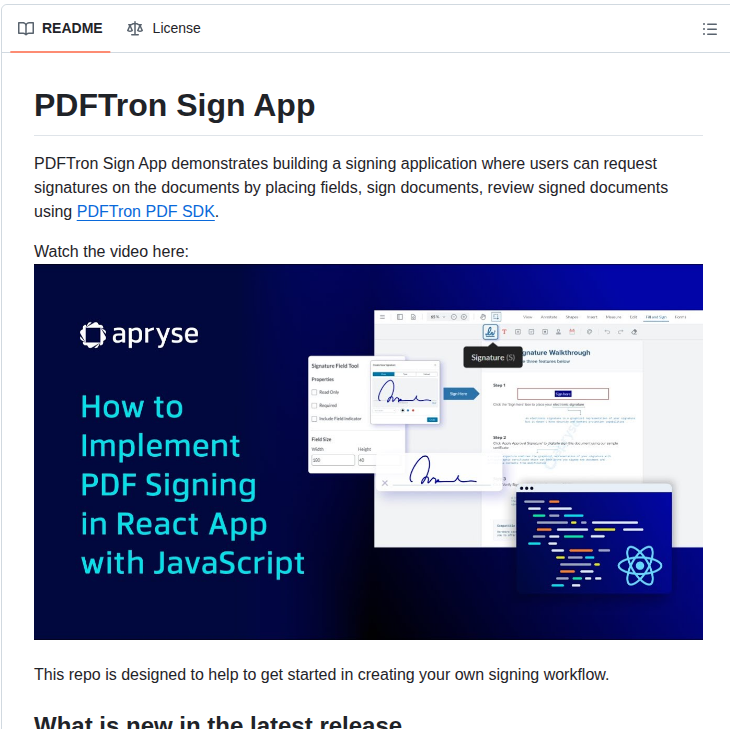 Aprysesdk Pdftron Sign App screenshot
