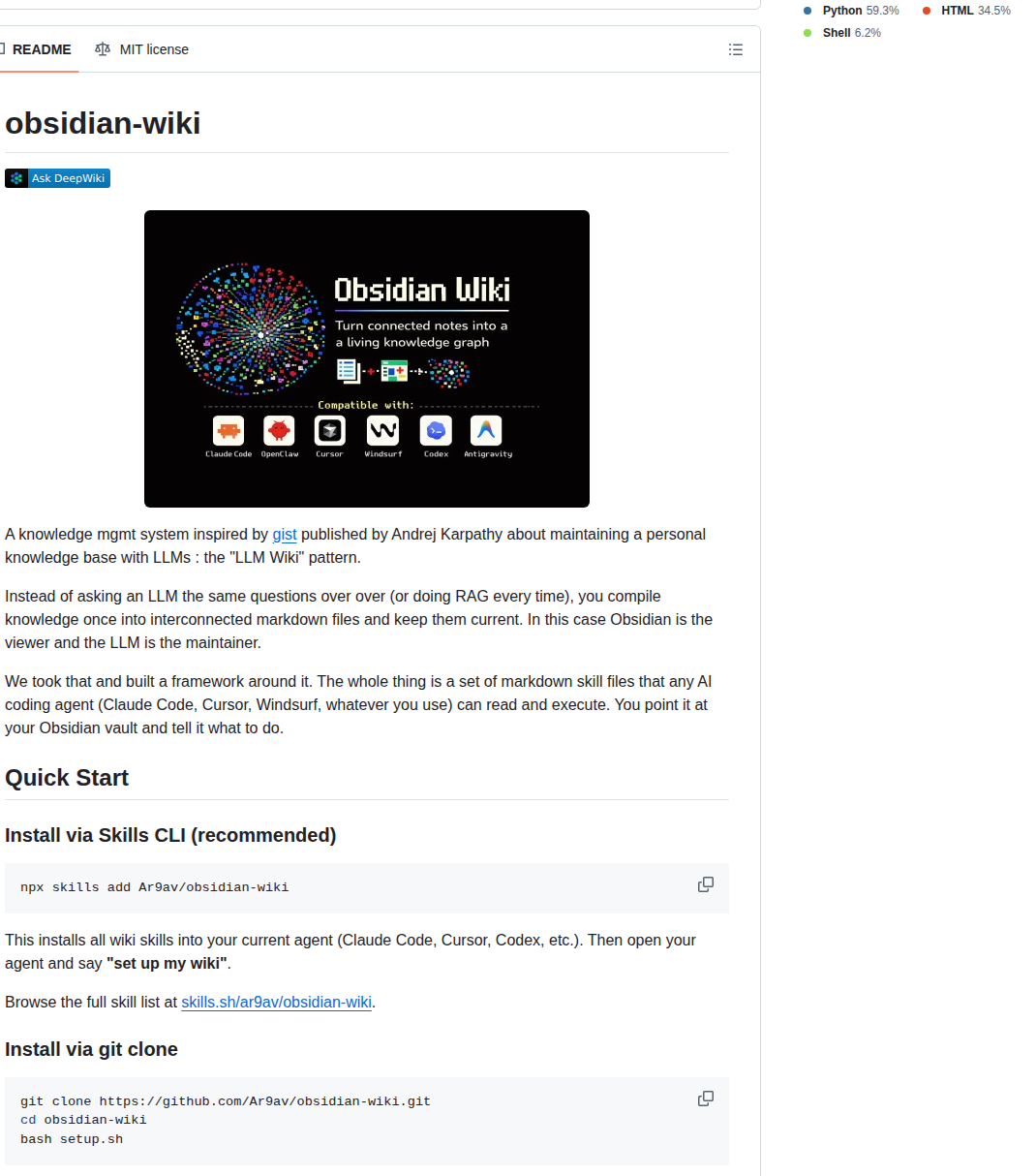 Ar9av Obsidian Wiki screenshot