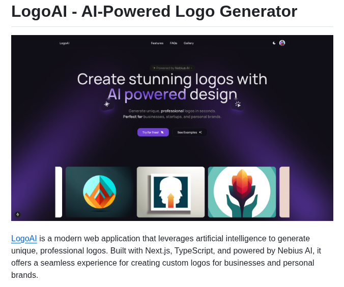 Arindam200 Logo Ai screenshot