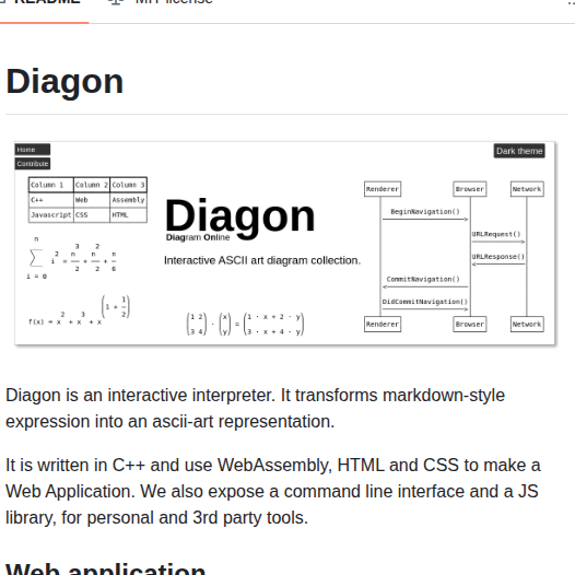 Arthursonzogni Diagon screenshot