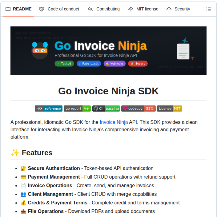 Ashkanyarmoradi Go Invoice Ninja screenshot