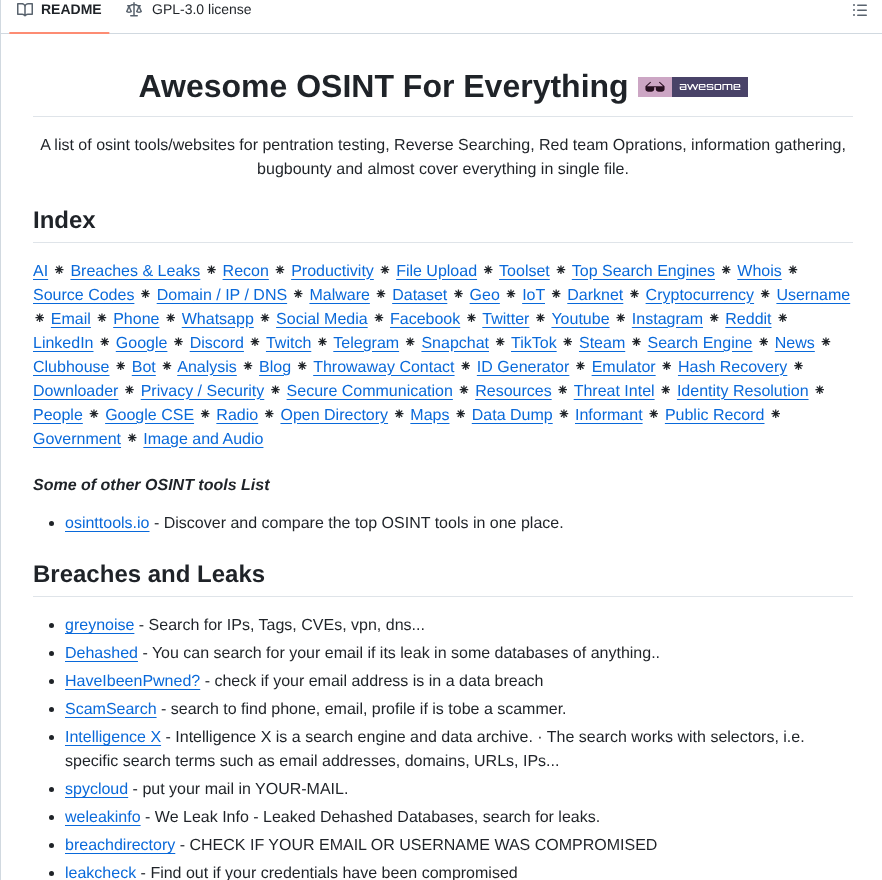Astrosp Awesome Osint For Everything screenshot