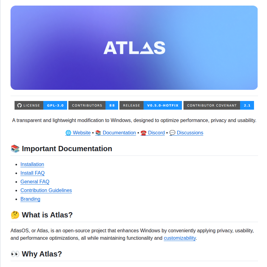 Atlas Os Atlas screenshot