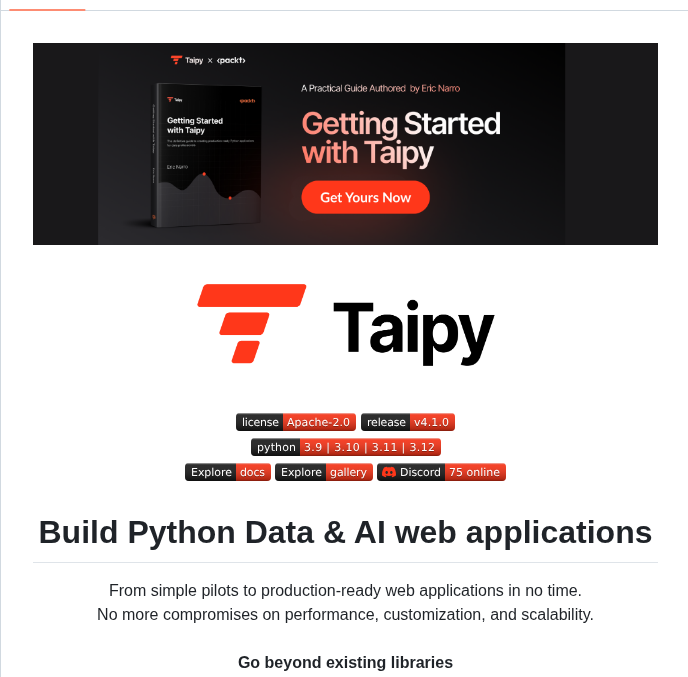 Avaiga Taipy screenshot