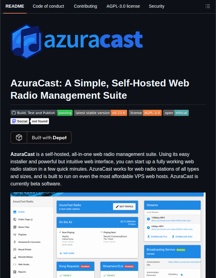 Azuracast Azuracast screenshot