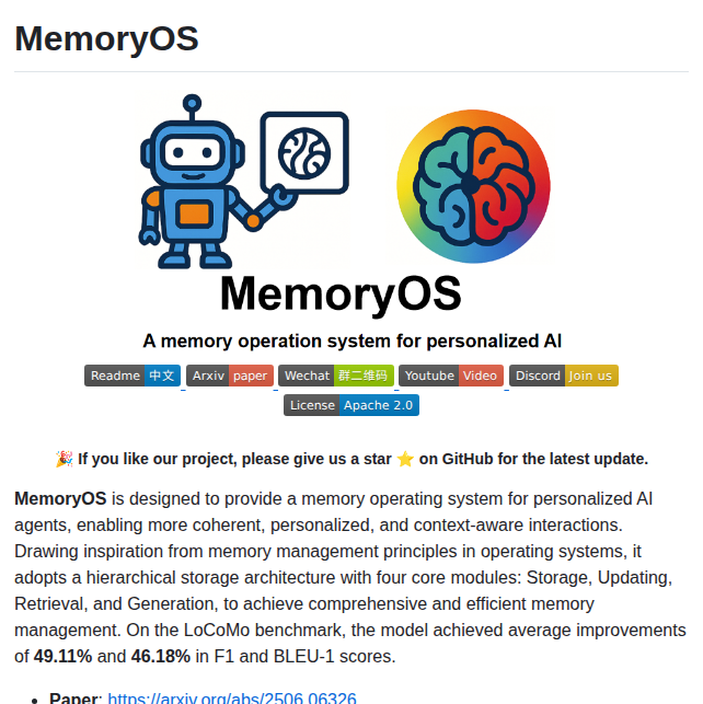 Bai Lab Memoryos screenshot