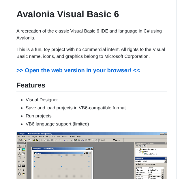 Bandysc Avaloniavisualbasic6 screenshot