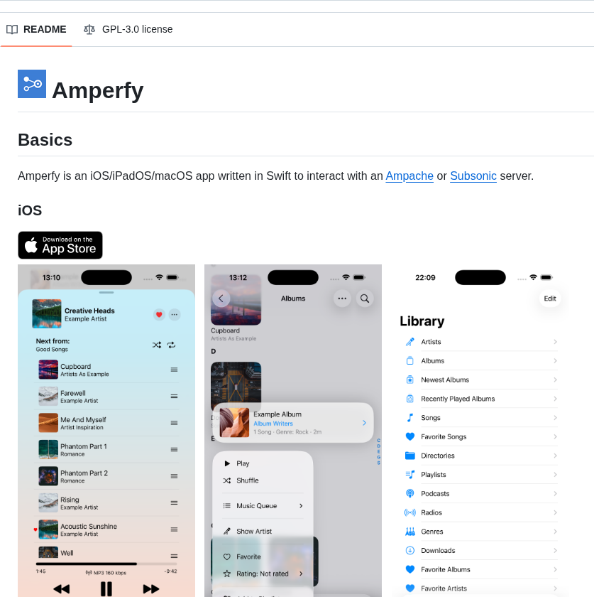 Bleeez Amperfy screenshot
