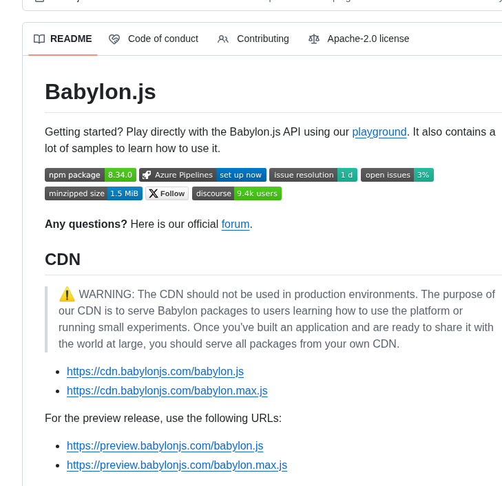 Babylonjs Babylon.js screenshot