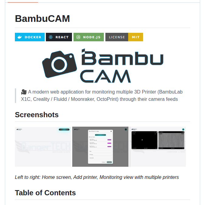 Bangertech Bambucam screenshot
