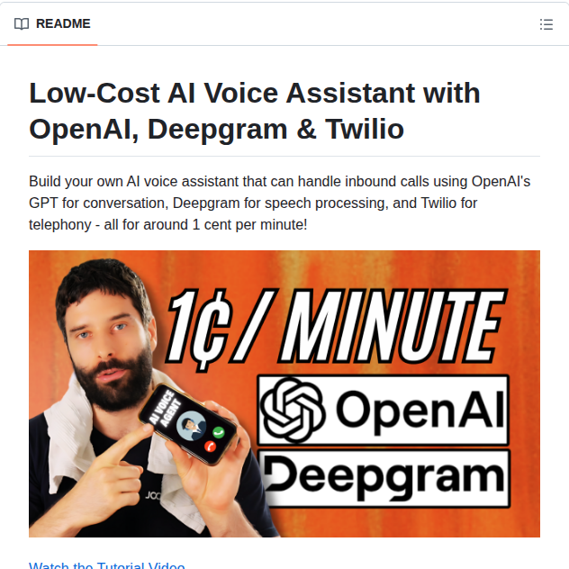 Barty Bart Ai Voice Assistant Openai Deepgram screenshot