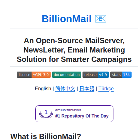 Billionmail Billionmail screenshot