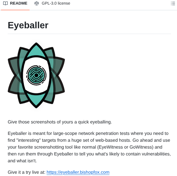 Bishopfox Eyeballer screenshot