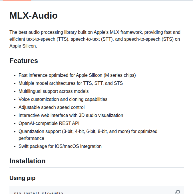 Blaizzy Mlx Audio screenshot