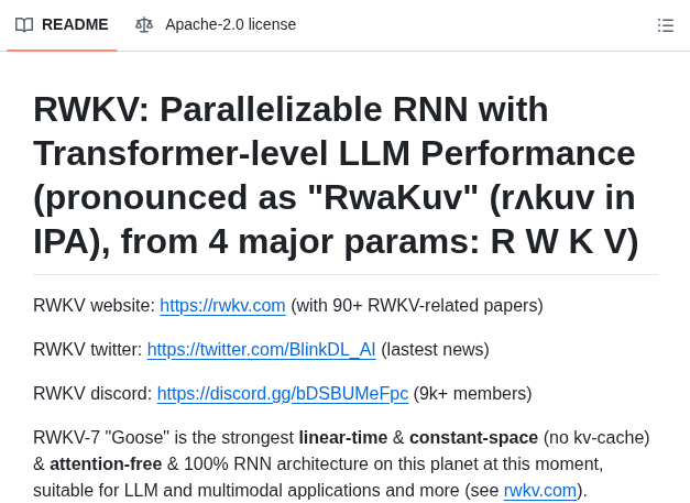 Blinkdl Rwkv Lm screenshot