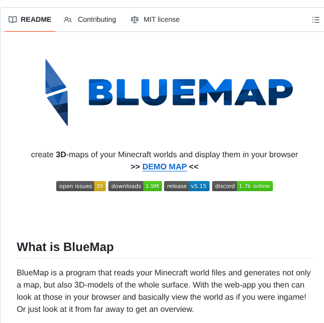Bluemap Minecraft Bluemap screenshot