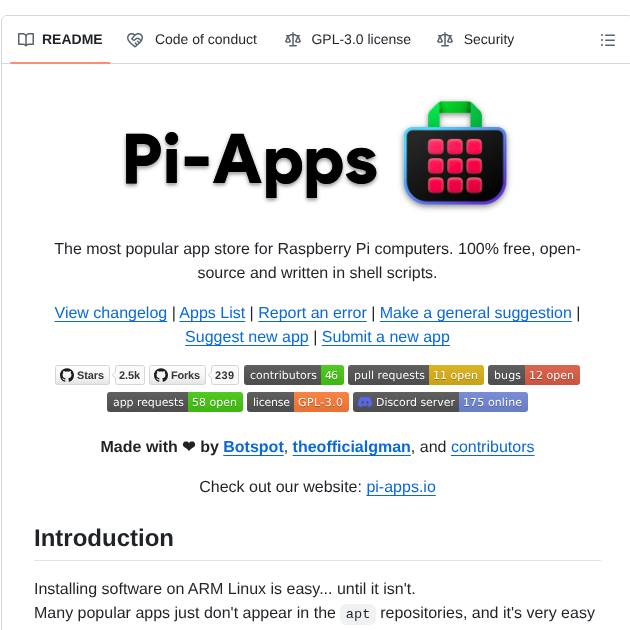 Botspot Pi Apps screenshot