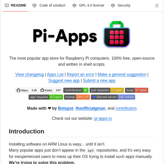 Botspot Pi Apps screenshot