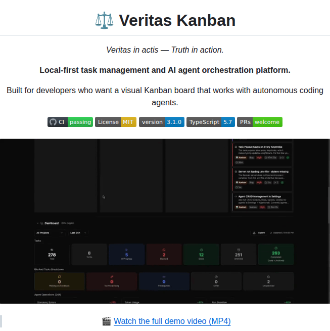 Bradgroux Veritas Kanban screenshot