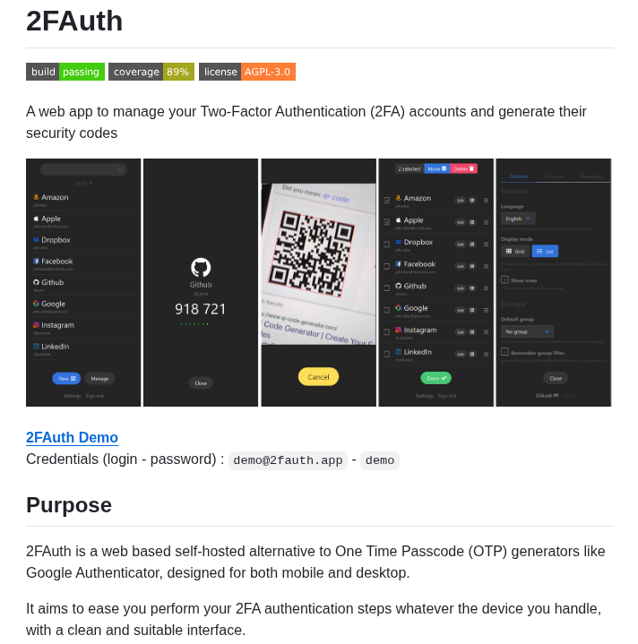 Bubka 2fauth screenshot